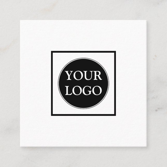 Personalised Custom Your Own Logo Square Business  Square Business Card (Front)