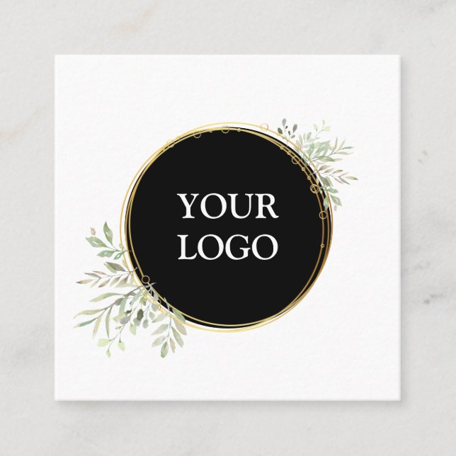 Personalised Custom Your Own Logo Square Business Square Business Card (Front)