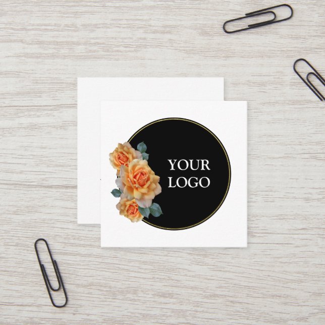 Personalised Custom Your Own Logo Square Business  Square Business Card (Front/Back In Situ)