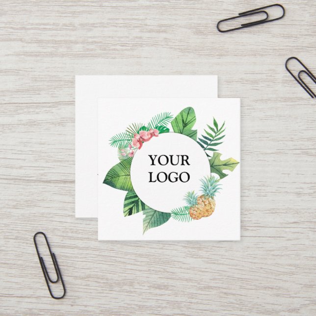 Personalised Custom Your Own Logo Square Business  Square Business Card (Front/Back In Situ)