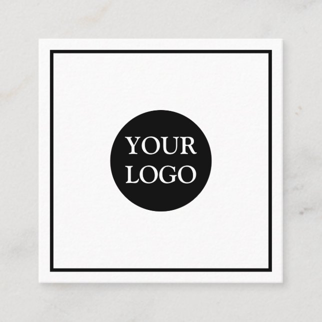 Personalised Custom Your Own Logo Square Business  Square Business Card (Front)