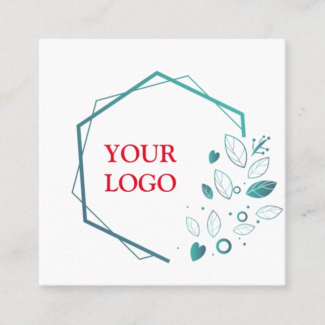 Personalised Custom Your Own Logo Square Business Square Business Card (Front)