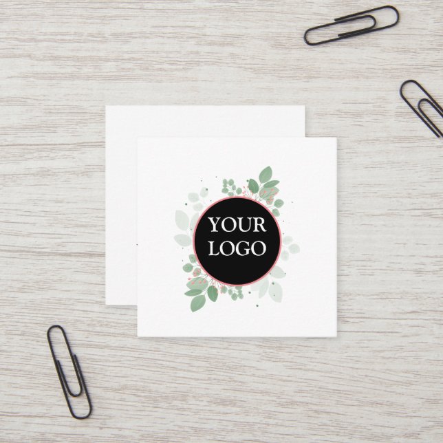 Personalised Custom Your Own Logo Square Business  Square Business Card (Front/Back In Situ)