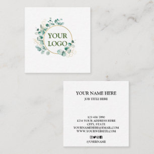Personalised Custom Your Own Logo Square Business  Square Business Card