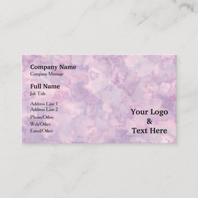 Personalised Custom Your Own Logo & Text Business Card (Front)
