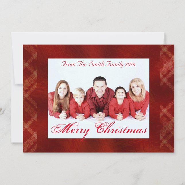 Personalised Custom Your Own Photo Christmas Holiday Card (Front)