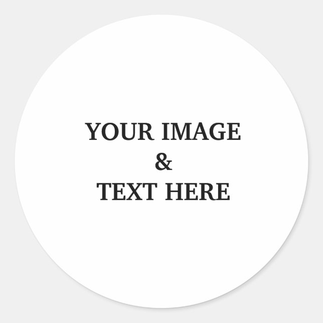 Personalised Custom Your Own Photo  Classic Round Sticker (Front)