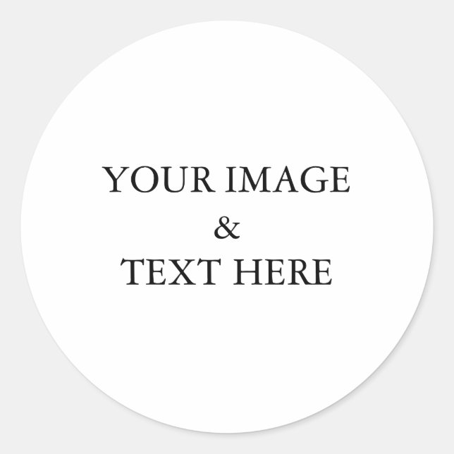 Personalised Custom Your Own Photo Classic Round Sticker (Front)