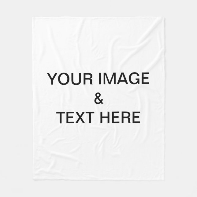Personalised Custom Your Own Photo Fleece Blanket (Front)