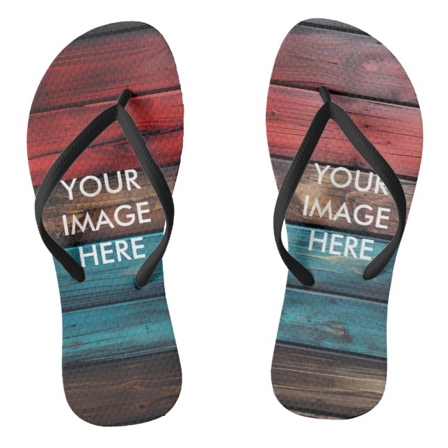 Personalised Custom Your Own Photo Flip Flops (Footbed)