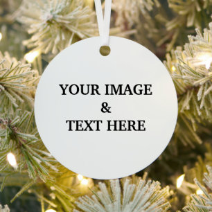 Personalised Custom Your Own Photo  Metal Tree Decoration