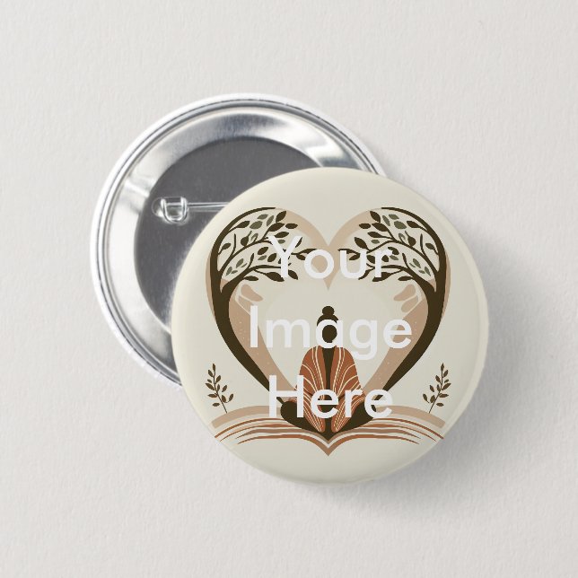 Personalised Custom Your Own Photo Pinback Button (Front & Back)