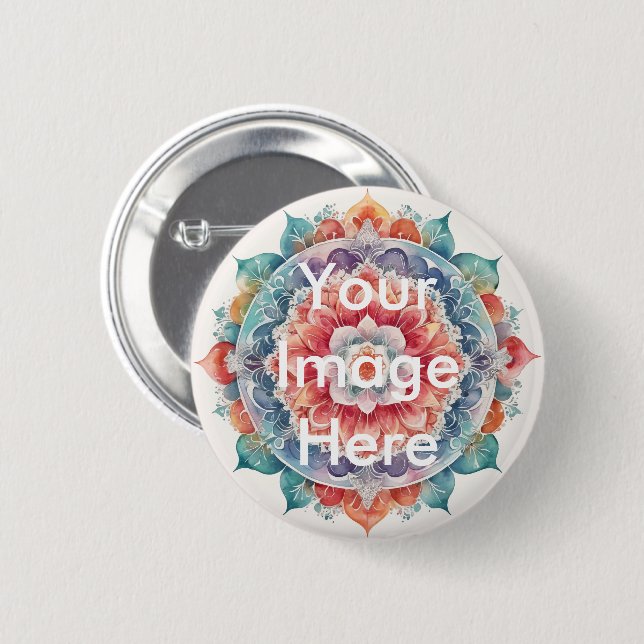 Personalised Custom Your Own Photo Pinback Button (Front & Back)