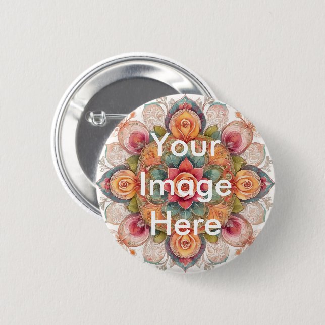 Personalised Custom Your Own Photo Pinback Button (Front & Back)