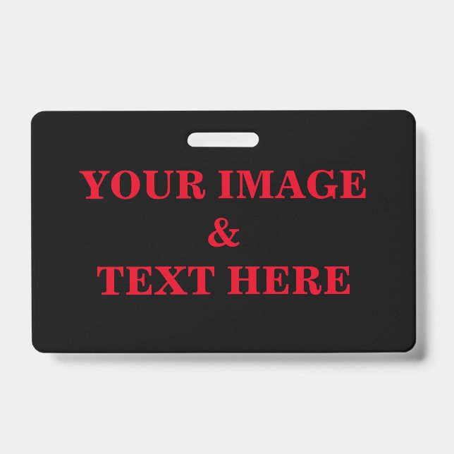 Personalised Custom Your Own Photo & Text Badge ID Badge (Front)