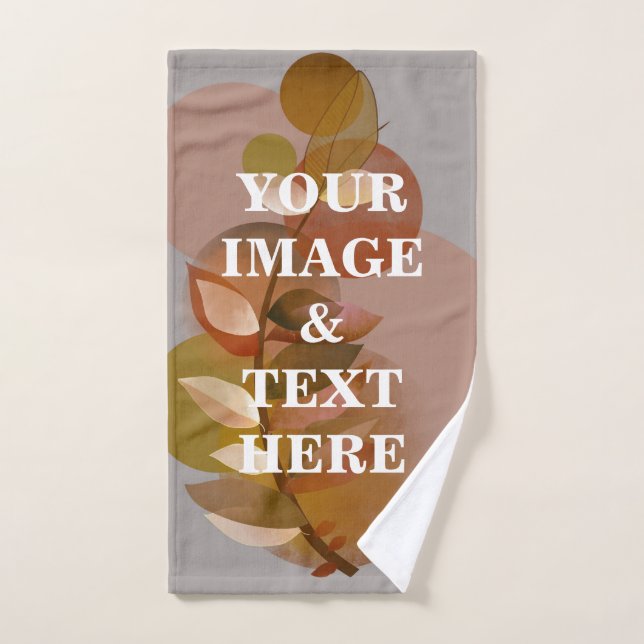 Personalised Custom Your Own Photo & Text Bath Towel Set (Hand Towel)