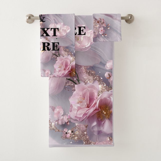 Personalised Custom Your Own Photo & Text Bath Towel Set (Insitu)