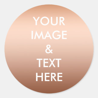 Personalised Custom Your Own Photo & Text Classic Round Sticker