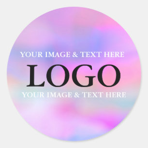 Personalised Custom Your Own Photo & Text Classic Round Sticker