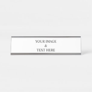 Personalised Custom Your Own Photo & Text  Desk Name Plate