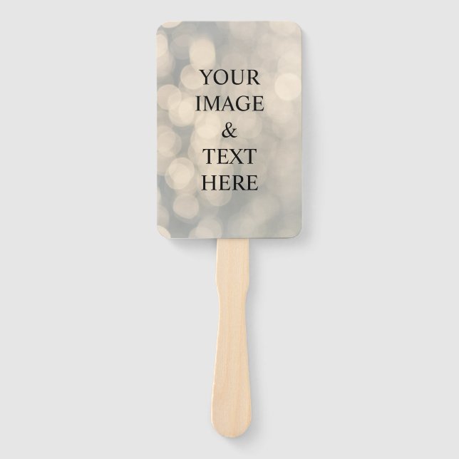 Personalised Custom Your Own Photo & Text  Hand Fa Hand Fan (Front)