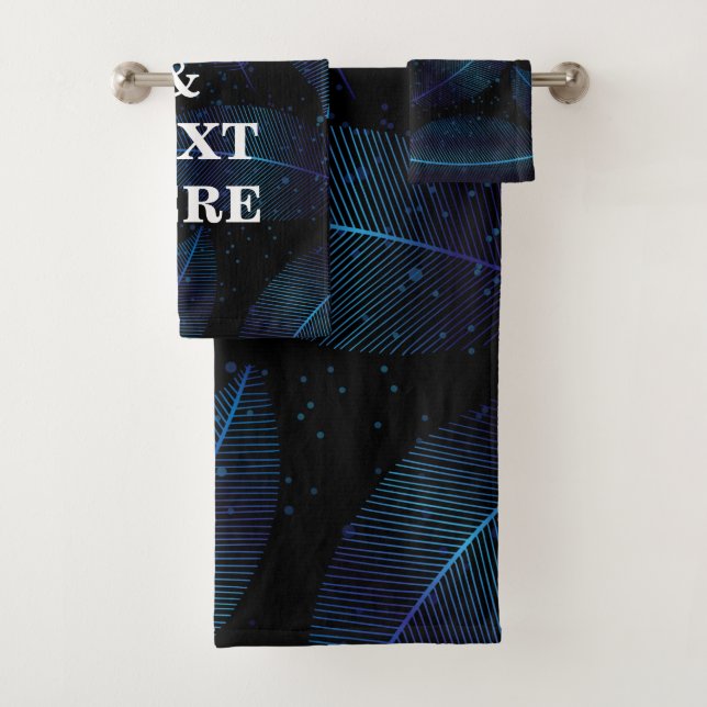 Personalised Custom Your Own Photo & Text Hand Tow Bath Towel Set (Insitu)