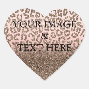 Personalised Custom Your Own Photo & Text Heart Sticker