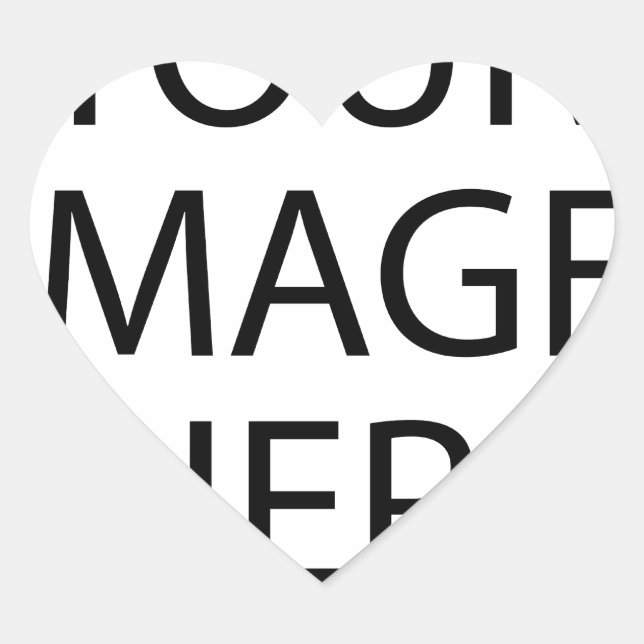 Personalised Custom Your Own Photo & Text Heart Sticker (Front)
