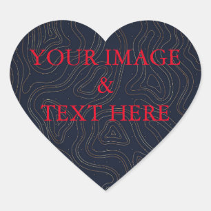 Personalised Custom Your Own Photo & Text Heart Sticker