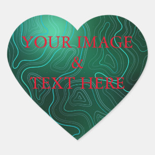 Personalised Custom Your Own Photo & Text Heart Sticker