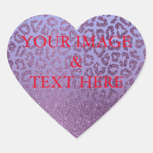 Personalised Custom Your Own Photo & Text Heart Sticker