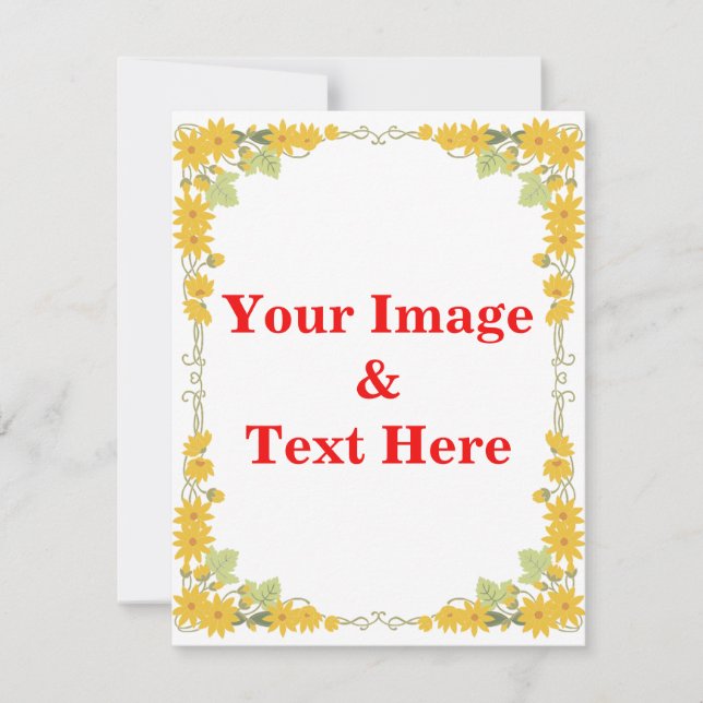 Personalised Custom Your Own Photo & Text Invitation (Front)