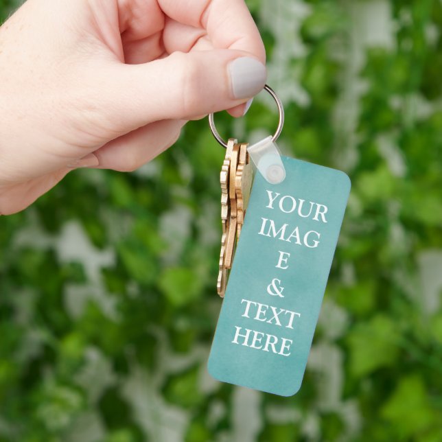 Personalised Custom Your Own Photo & Text  Key Ring (Hand)