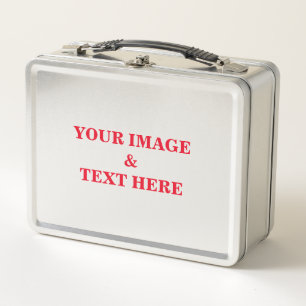 Personalised Custom Your Own Photo & Text Metal Lunch Box