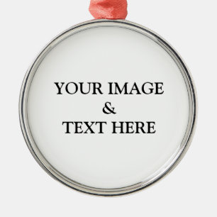 Personalised Custom Your Own Photo & Text Metal Tree Decoration