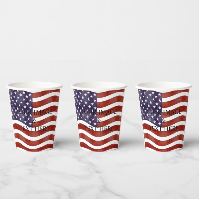 Personalised Custom Your Own Photo & Text   Paper Cups (Multi)