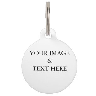 Personalised Custom Your Own Photo & Text  Pet Tag