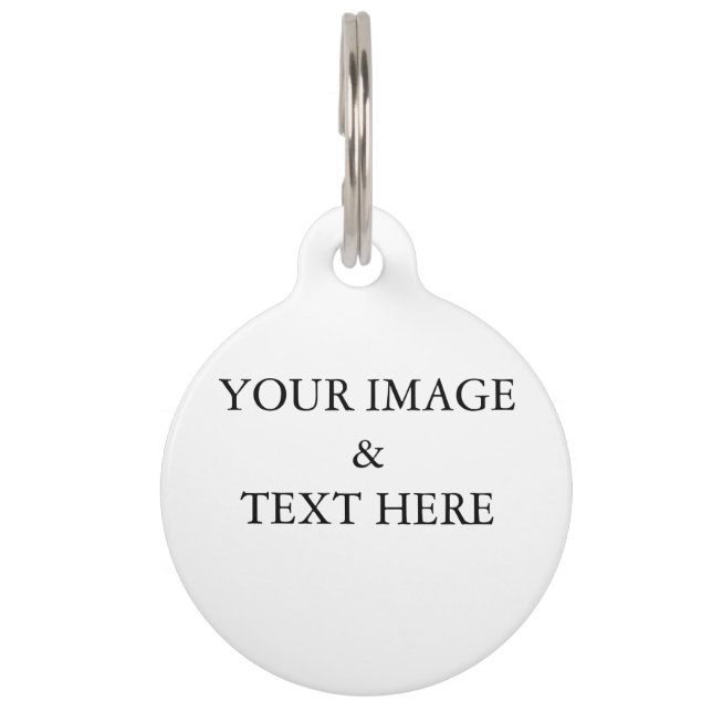 Personalised Custom Your Own Photo & Text  Pet Tag (Front)
