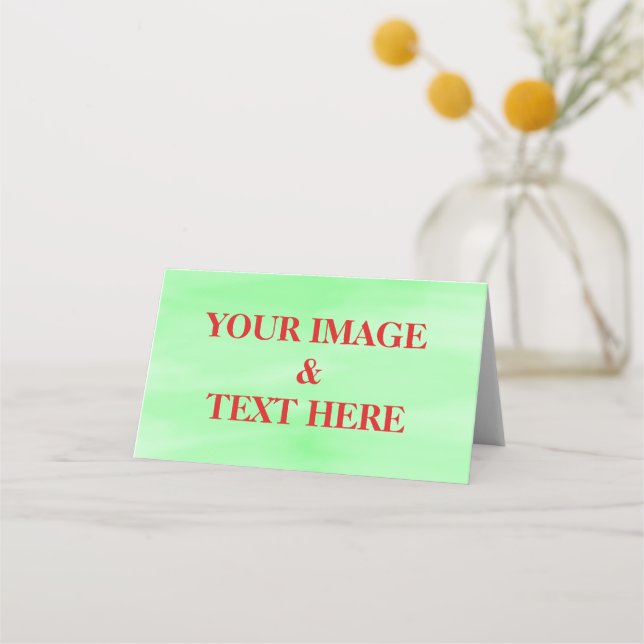 Personalised Custom Your Own Photo & Text Place Card (Front)