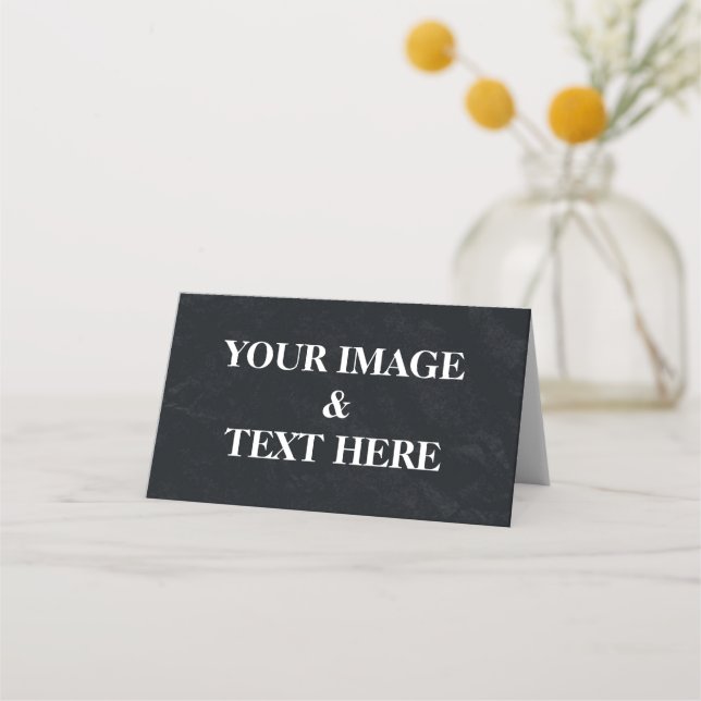 Personalised Custom Your Own Photo & Text Place Card (Front)