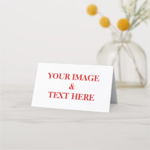 Personalised Custom Your Own Photo & Text Place Card