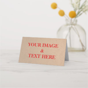 Personalised Custom Your Own Photo & Text Place Card