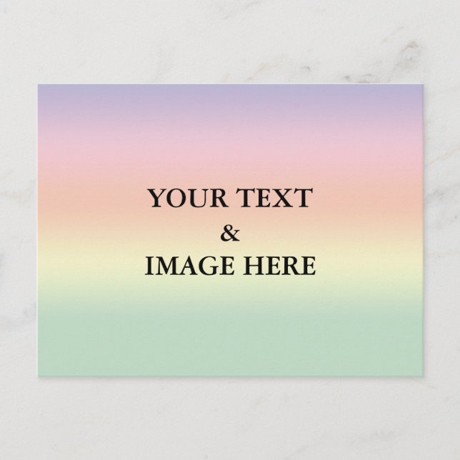 Personalised Custom Your Own Photo & Text Postcard (Front)