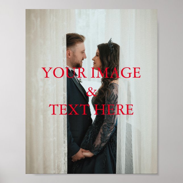 Personalised Custom Your Own Photo & Text  Poster (Front)