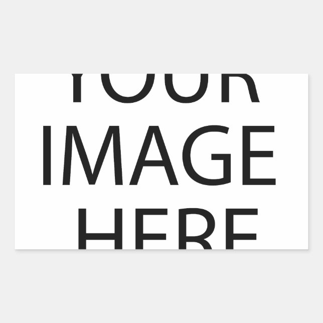 Personalised Custom Your Own Photo & Text Rectangular Sticker (Front)