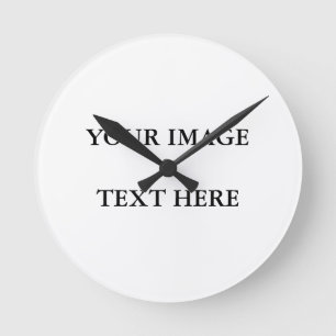 Personalised Custom Your Own Photo & Text Round Clock