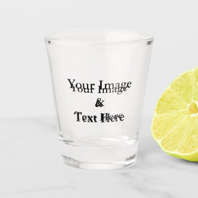 Personalised Custom Your Own Photo & Text Shot Glass (Front)