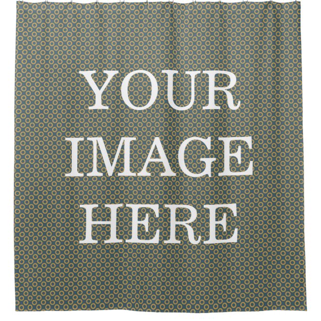 Personalised Custom Your Own Photo & Text Shower C Shower Curtain (Front)