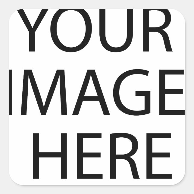 Personalised Custom Your Own Photo & Text Square Sticker (Front)