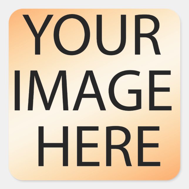 Personalised Custom Your Own Photo & Text Square Sticker (Front)
